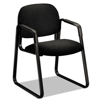 HON Solutions 4000 Series Seating Sled Base Guest Chair, Black