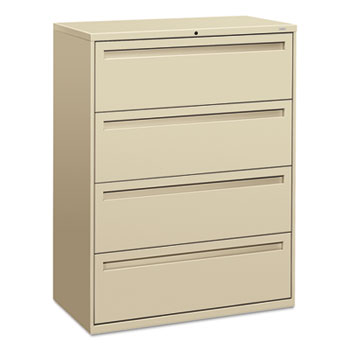 HON&#174; 700 Series Four-Drawer Lateral File, 42w x 19-1/4d, Putty