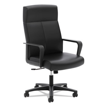 HON&#174; VL604 Series High-Back Executive Chair, Black SofThread Leather