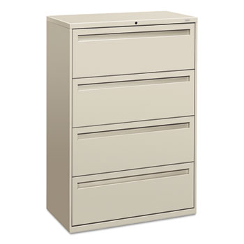 HON&#174; 700 Series Four-Drawer Lateral File, 36w x 19-1/4d, Light Gray