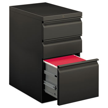 HON&#174; Efficiencies Mobile Pedestal File w/One File/Two Box Drawers, 22-7/8d, Charcoal