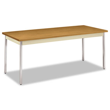 HON Utility Table, Rectangular, 72w x 30d x 29h, Harvest/Putty
