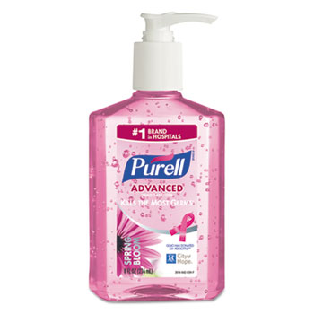 PURELL Spring Bloom Instant Hand Sanitizer, 8oz Pump Bottle, Pink, 12 Carton