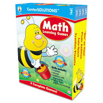 Carson-Dellosa Publishing Math Learning Games, Four Game Boards, 2-4 Players, Grade 2