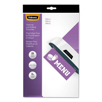 Fellowes&#174; Laminating Pouches, 3mil, 11 1/2 x 17 1/2, 25/Pack