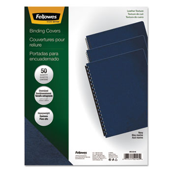 Fellowes&#174; Executive Presentation Binding System Covers, 11-1/4 x 8-3/4, Navy, 50/Pack