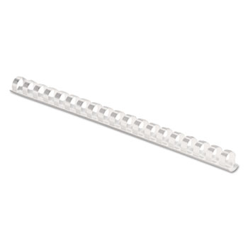 Fellowes&#174; Plastic Comb Bindings, 3/8&quot; Diameter, 55 Sheet Capacity, White, 100 Combs/Pack