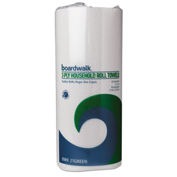 Boardwalk Boardwalk Green Household Roll Towels, 2-Ply, 11x9, 90 Sheets/Roll, 30 Rolls/Ctn