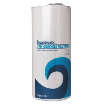 Boardwalk Perforated Paper Towel Rolls, 2-Ply, 11 x 9, White, 100/Roll, 30 Rolls/Carton
