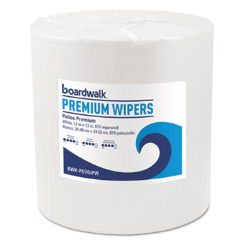 Boardwalk Hydrospun Wipers, White, 12 x 13, 870/Roll