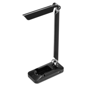 BLACK+DECKER PureOptics Verve Folding LED Desk Light, 2 Prong, 16&quot;, Black