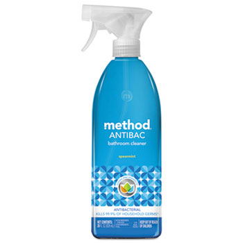 Method&#174; Antibacterial Spray, Bathroom, Spearmint, 28 oz. Bottle, 8/Carton
