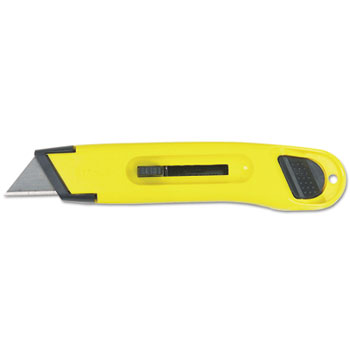 Stanley&#174; Plastic Light-Duty Utility Knife w/Retractable Blade, Yellow