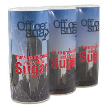 Office Snax&#174; Reclosable Canister of Sugar, 20 oz, 3/Pack