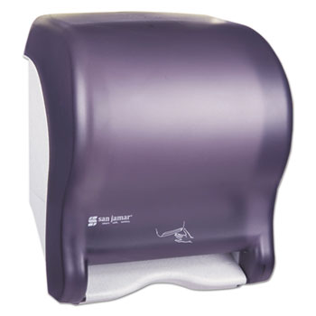 San Jamar&#174; Smart Essence Electronic Roll Towel Dispenser, 14.4hx11.8wx9.1d, Black, Plastic