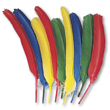 Creativity Street Quill Feathers, Assorted Colors, 24 Feathers/Pack