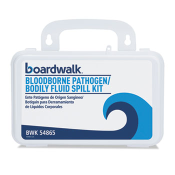 Boardwalk Bloodborne Pathogen Clean-Up Kit, 30 Pieces, 3 x 8 x 5, White