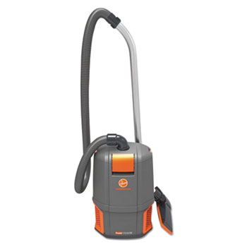 Hoover&#174; Commercial HushTone BackPK Vacuum Cleaner, 11.7 lb., Gray/Orange