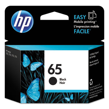 HP 65 Ink Cartridge, Black (N9K02AN)