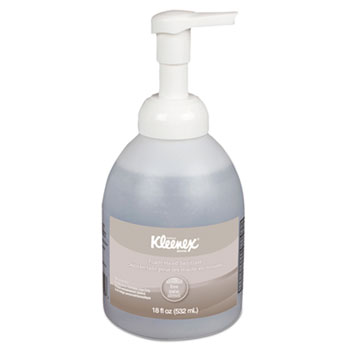 Kleenex Alcohol-Free Foam Hand Sanitizer, 18 oz. Pump Bottle, 4/CT