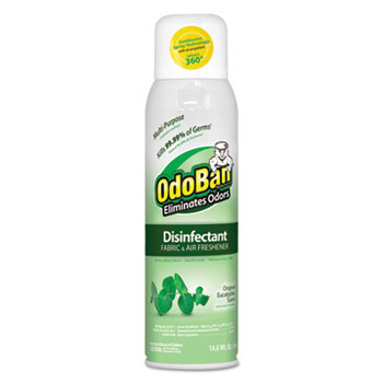 OdoBan&#174; Disinfectant/Fabric &amp; Air Freshener 360 Spray, Eucalyptus, 14 oz Can