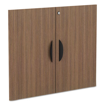 Alera Alera Valencia Series Cabinet Door Kit For All Bookcases, 15.63w x 0.75d x 25.25h, Modern Walnut