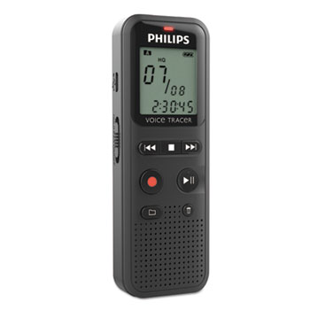 Philips&#174; Digital Voice Tracer 1150 Recorder, 2GB, Black