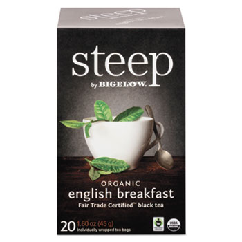 Steep by Bigelow&#174; Tea, English Breakfast, 1.6 oz Tea Bag, 20/Box