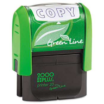 COSCO 2000PLUS&#174; Green Line Message Stamp, Copy, 1 1/2 x 9/16, Blue