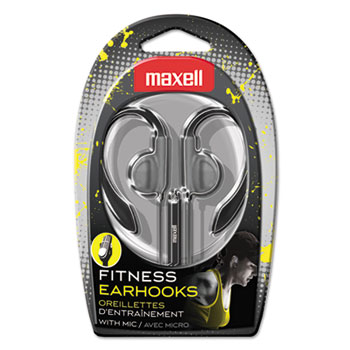 Maxell&#174; EH-131 Earhooks with Microphone, Silver