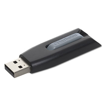 Verbatim&#174; Store &#39;n&#39; Go V3 USB 3.0 Drive, 256GB, Black/Gray