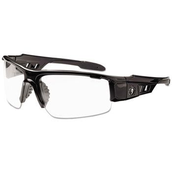 ergodyne&#174; Skullerz Dagr Safety Glasses, Black Frame/Clear Lens, Nylon/Polycarb