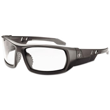 ergodyne&#174; Skullerz Odin Safety Glasses, Matte Black Frame/Clear Lens, Nylon/Polycarb