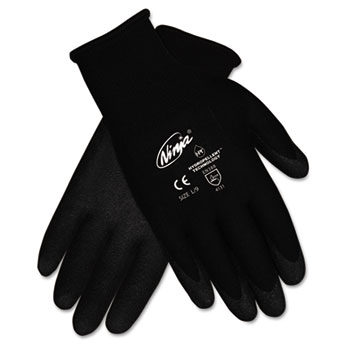 Memphis™ Ninja HPT PVC coated Nylon Gloves, Large, Black, Pair