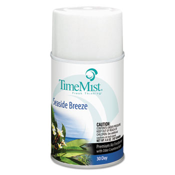 TimeMist&#174; Metered Aerosol Fragrance Dispenser Refill, Seaside Breeze, 6.6 oz. Aerosol,12/CT