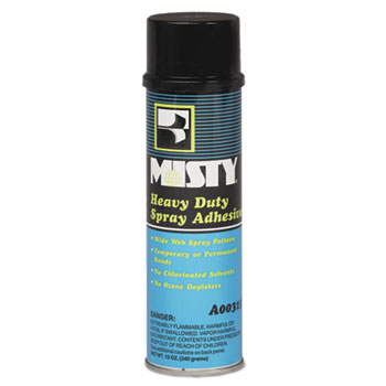 Misty&#174; Heavy-Duty Adhesive Spray, 12 oz, Aerosol, 12/Carton