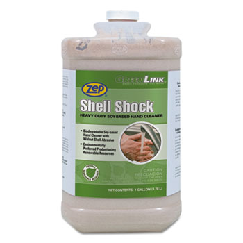 Zep Professional&#174; Shell Shock Heavy Duty Soy-Based Hand Cleaner, Vanilla, 1 gal Bottle, 4/CT