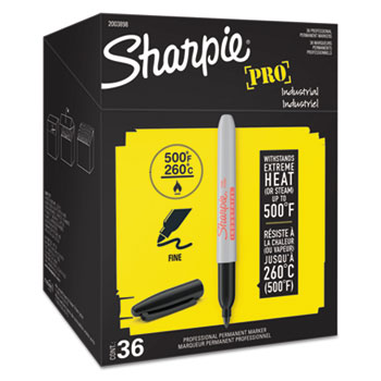 Sharpie Industrial Permanent Markers - Office Pack, Black