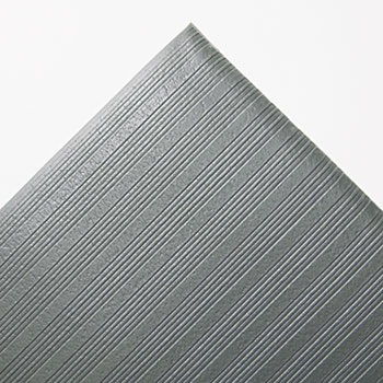Crown Ribbed Anti-Fatigue Mat, Vinyl, 36 x 60, Gray