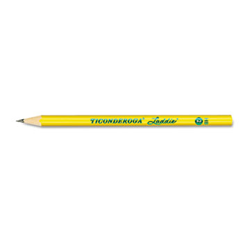 Dixon&#174; Ticonderoga Laddie Woodcase Pencil w/o Eraser, HB #2, Yellow, Dozen