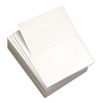 Domtar Custom Cut-Sheet Copy Paper, 20 lb, 8 1/2 x 11, White, Perfed 5 1/2&quot;