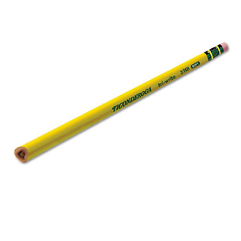Ticonderoga&#174; Tri-Write Woodcase Pencil, HB #2, Yellow, Dozen