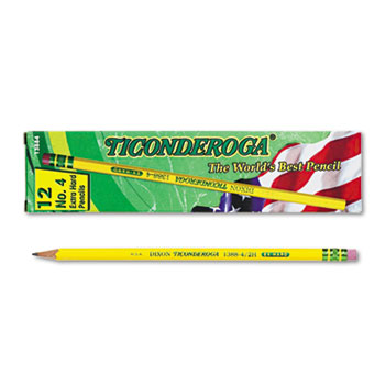 Ticonderoga&#174; Woodcase Pencil, 2H #4, Yellow, Dozen