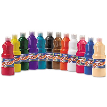 Prang&#174; Ready-to-Use Tempera Paint, 12 Assorted Colors, 16 oz, 12/Pack