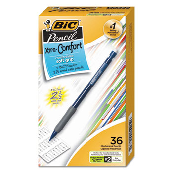 BIC Xtra-Comfort Mechanical Pencil, 0.7 mm, Assorted, 36/Pack