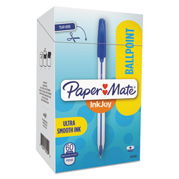 Paper Mate&#174; InkJoy 50ST Ballpoint Pens, 1 mm, Blue Ink, 60/Pack