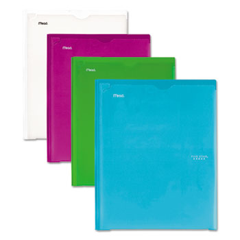 Five Star&#174; Customizable Pocket/Prong Plastic Folder, 20 Sheets, 8 1/2 x 11, Assorted, 4/Set