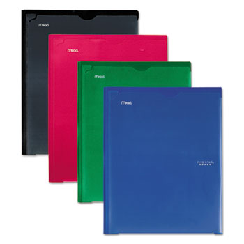 Five Star Customizable Pocket/Prong Plastic Folder, 20 Sheets, 8 1/2 x 11, Assorted, 4/Set