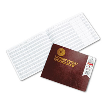 Dome&#174; Notary Public Record, Burgundy Cover, 60 Pages, 8 1/2 x 10 1/2
