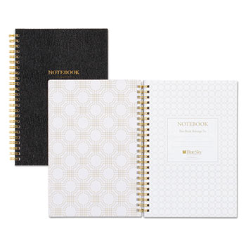 Blue Sky Notebook, Ruled, 5.75&quot; x 8.5&quot;, 80 Pages, Black